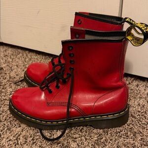 Dr. Martens Cherry Red Combat Boots